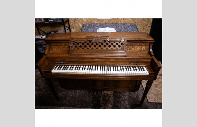 Baldwin Satin Mahogany Console Upright Piano, Used - All Inclusive Premium Package (SN:11103) - Image 1